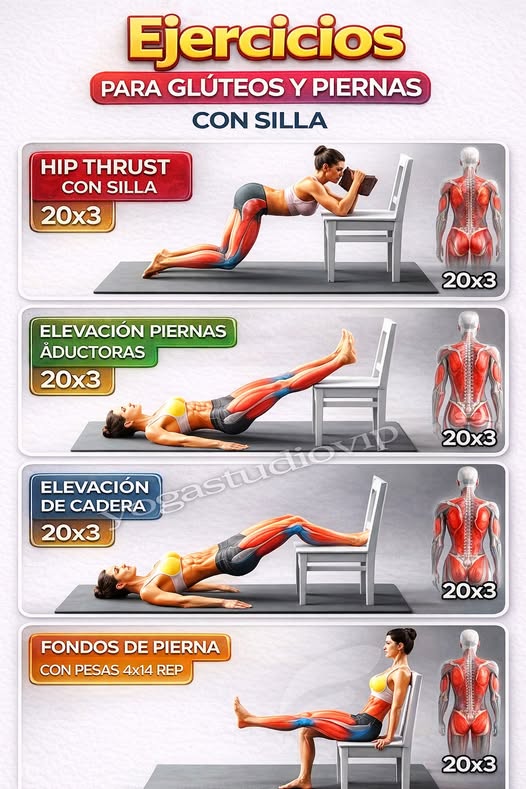 Ejercicio Hip Thrust con Silla