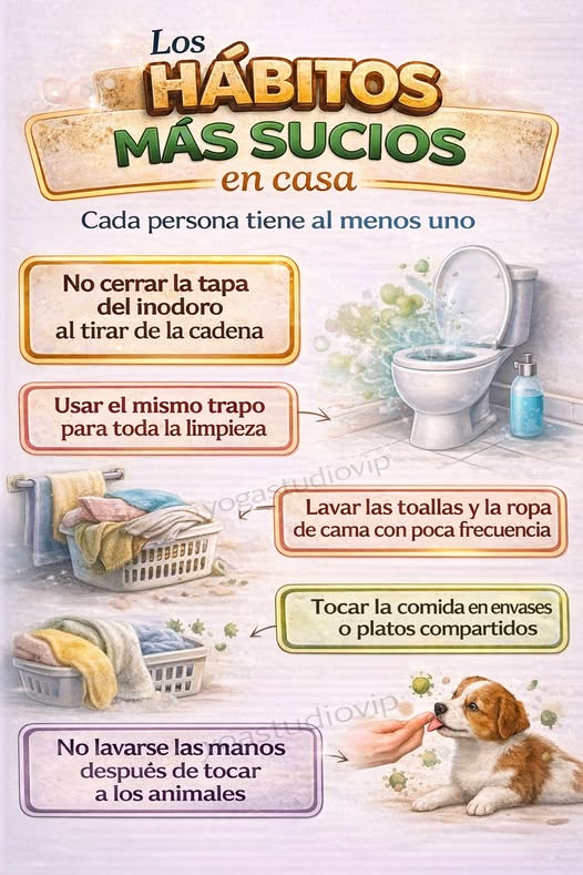 Hábitos sucios en casa