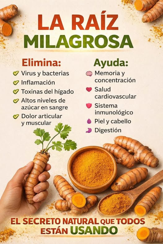 Infografía sobre los beneficios de la cúrcuma