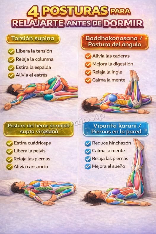 4 Posturas de yoga para dormir mejor