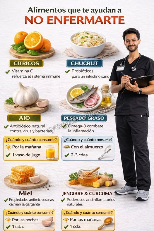 Alimentos que ayudan a fortalecer el sistema inmune