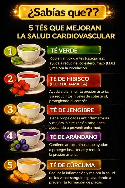 ¿Sabías que?? 5 tés que mejoran la salud cardiovascular