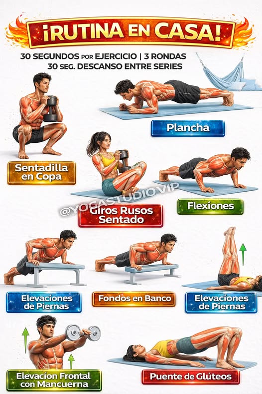 Rutina de ejercicios para hacer en casa