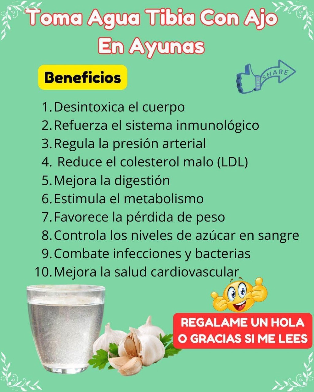 Agua tibia y ajo: Salud en un vaso