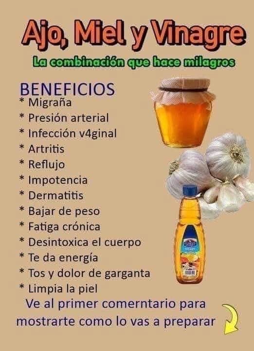 Combina ajo, miel y vinagre para mejorar tu salud