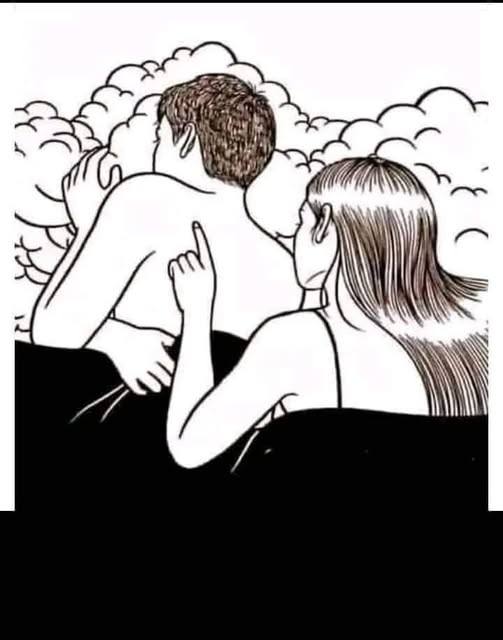 Pareja durmiendo de espaldas