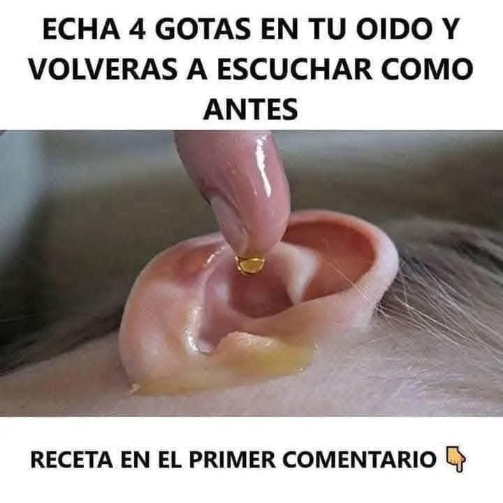 Aplicación de gotas en el oído
