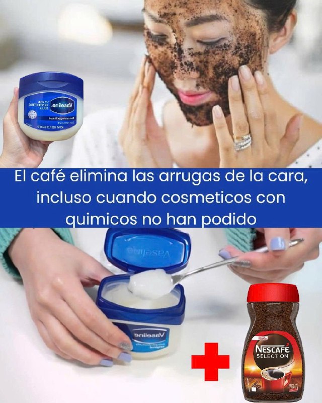 Tratamiento facial con café y vaselina