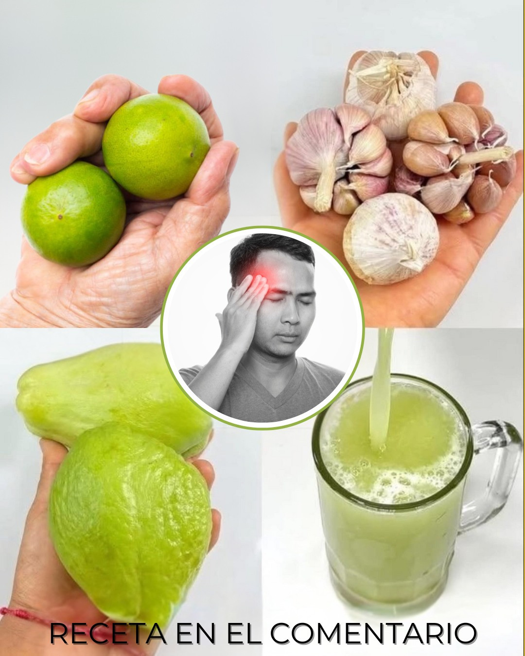 Ingredientes para jugo de chayote